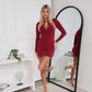 JOHNNY MINI DRESS - WINE