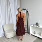 AMBER MIDI DRESS - CHOCOLATE