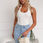 ARIANA HALTER BODYSUIT - WHITE