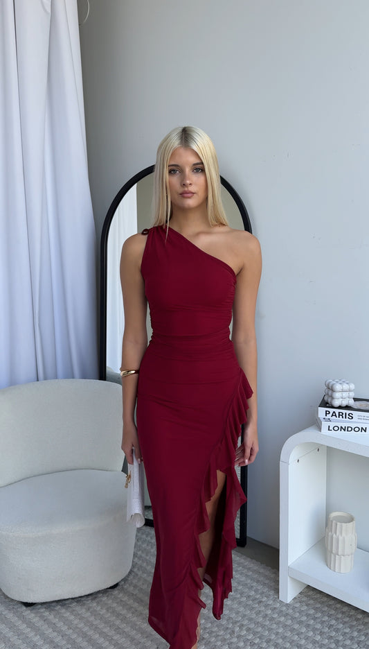 LORRAINE MAXI DRESS - WINE