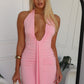 BRYSON HALTER MAXI DRESS - PINK