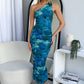 JAELYN DRESS - TEAL FLORAL PRINT