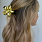 ALINA FLOWER HAIR CLAW - GOLD