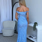 AMELIA LACE MAXI DRESS - BLUE