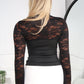 FRANKEY LACE TOP - BLACK