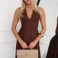 HAPER MAXI DRESS - CHOCOLATE