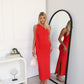 KIKI ONE SHOULDER MAXI - RED