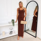 LUCY MAXI DRESS - CHOCOLATE