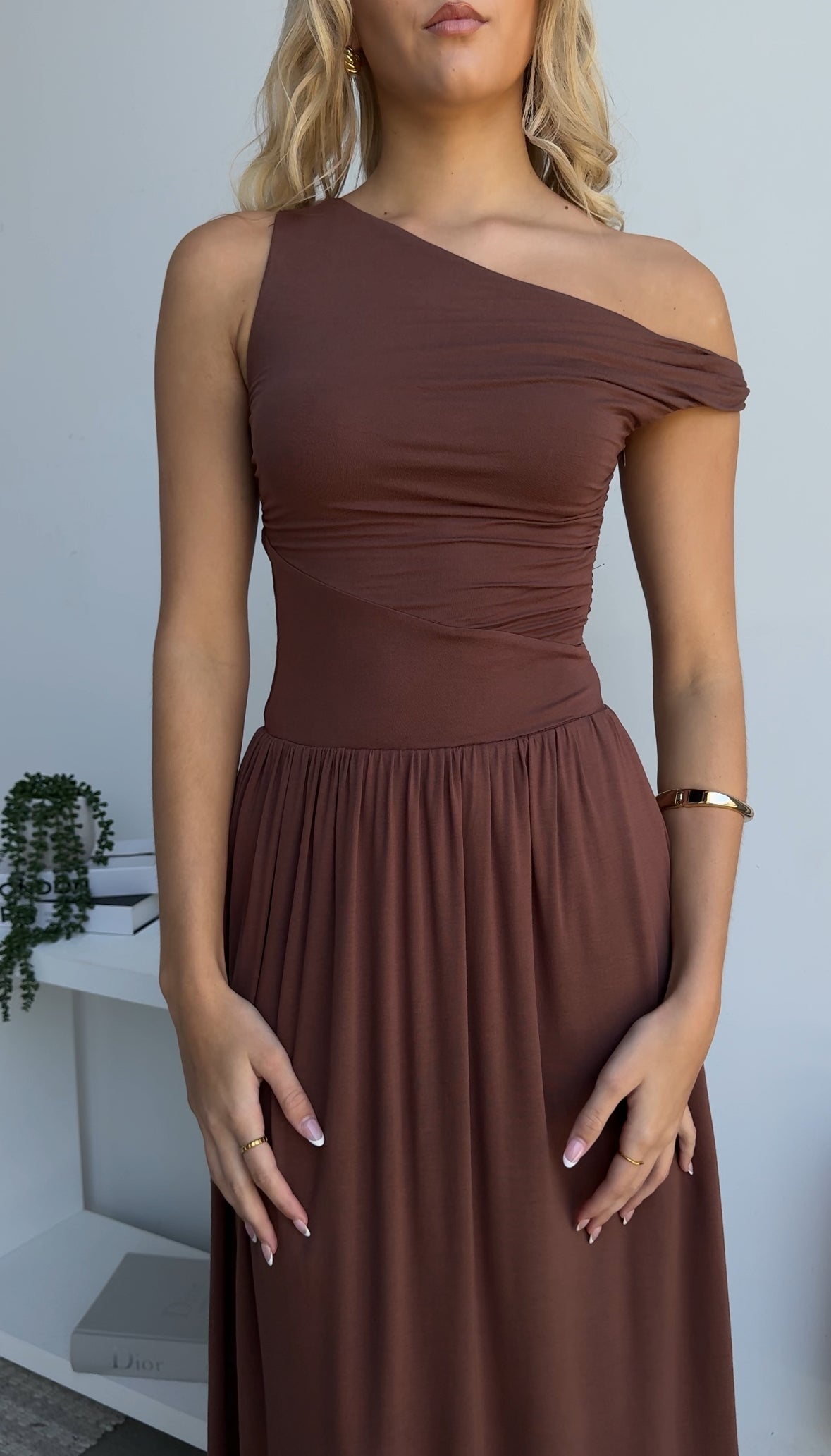 FRANKIE MAXI DRESS - CHOCOLATE