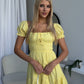 EVERLEY MINI DRESS - LEMON
