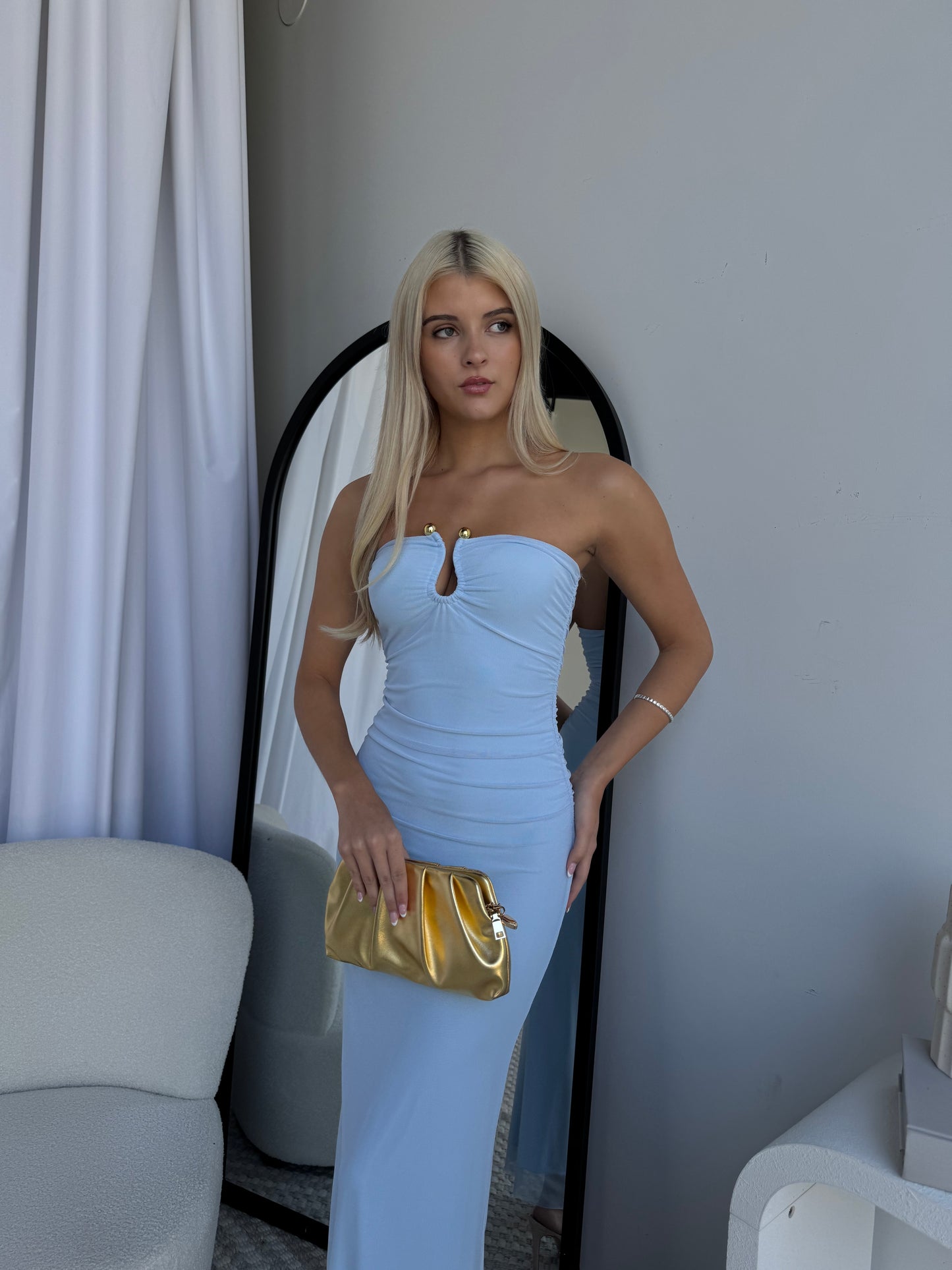KIRRA MAXI DRESS - BABY BLUE