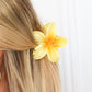 ALINA FLOWER HAIR CLAW - YELLOW