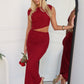 COCO OFF SHOULDER MAXI DRESS - WINE