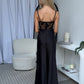 KALESHA SATIN MAXI DRESS - BLACK