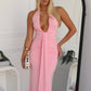 BRYSON HALTER MAXI DRESS - PINK