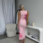GABRIELLA FLORAL MAXI DRESS - PINK