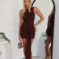 HARPER MINI DRESS - CHOCOLATE