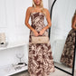 JULIET FLORAL MAXI DRESS - CHOCOLATE