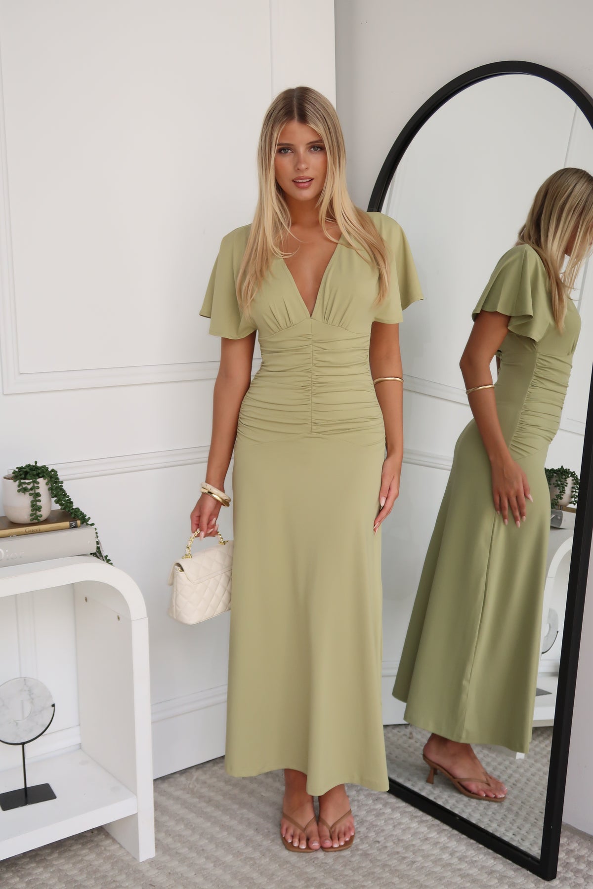 NELLI MAXI DRESS - SAGE