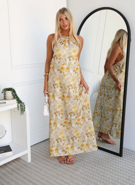 TEEGAN MAXI DRESS - YELLOW