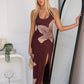 STEVIE MAXI DRESS - CHOCOLATE FLORAL