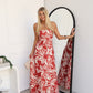 JULIET FLORAL MAXI DRESS - RED
