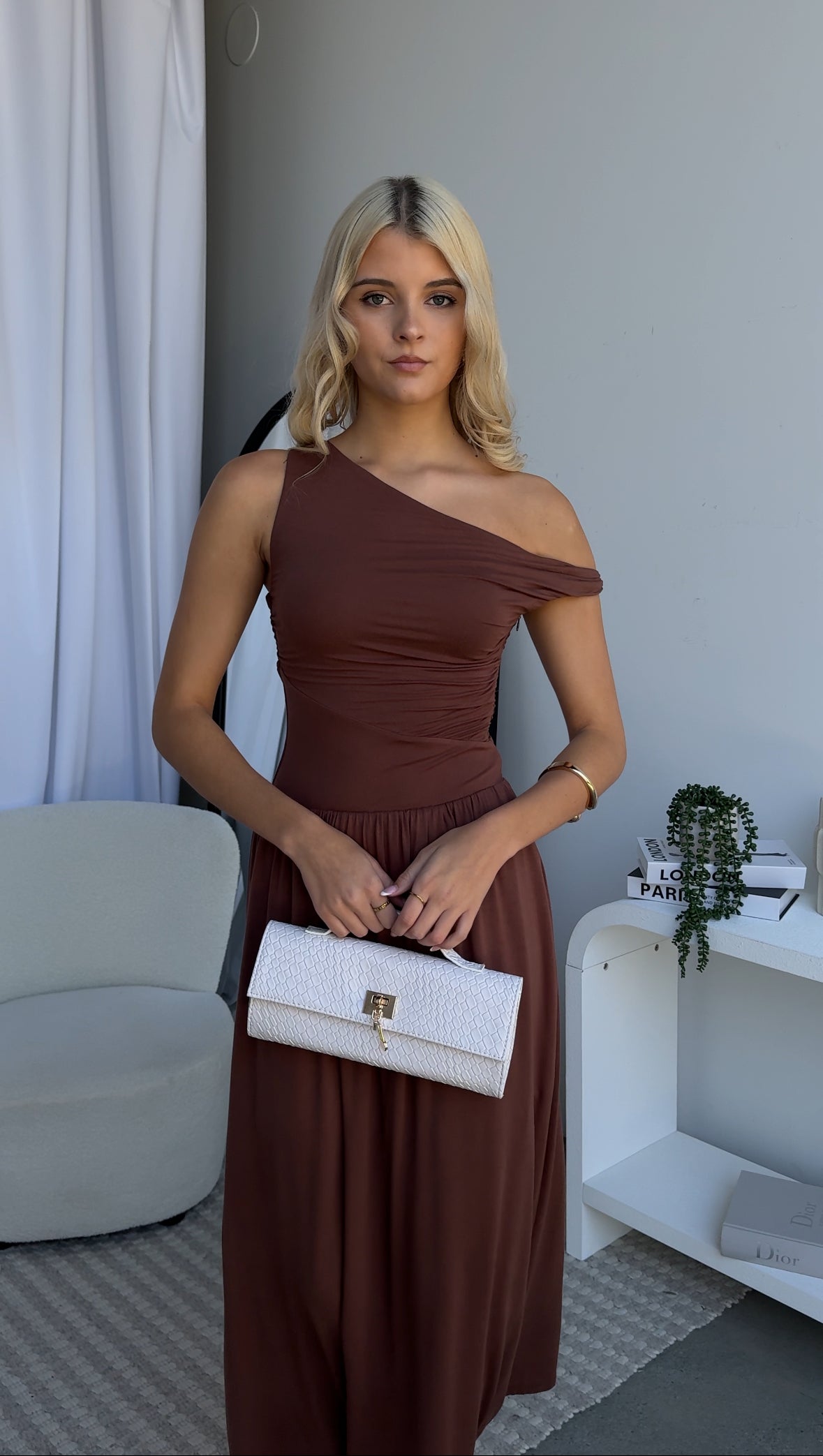 FRANKIE MAXI DRESS - CHOCOLATE
