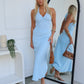LEAH HALTER MAXI - BLUE
