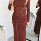 ELORA MAXI DRESS - CHOCOLATE