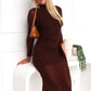 PHOEBE MAXI DRESS - CHOCOLATE