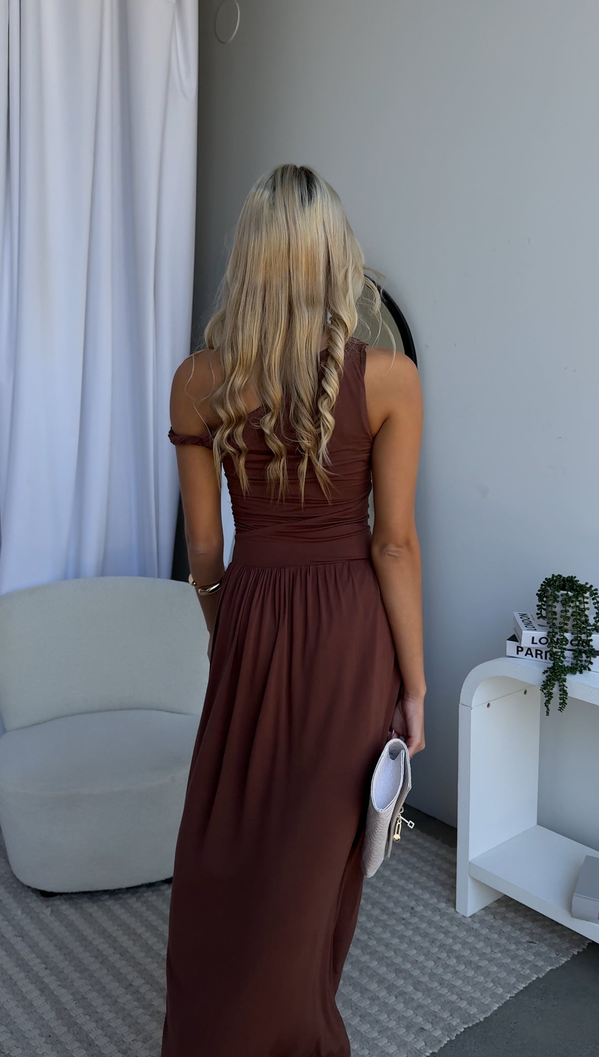 FRANKIE MAXI DRESS - CHOCOLATE