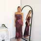 ROSALINE MAXI DRESS - CHOCOLATE FLORAL