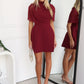 VALENTINA MINI DRESS - WINE