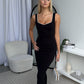 BIANCO PEARL MAXI DRESS - BLACK