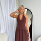 AMBER MIDI DRESS - CHOCOLATE