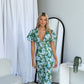 NICKY MAXI DRESS - GREEN PRINT