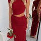 COCO OFF SHOULDER MAXI DRESS - WINE