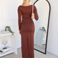 ELORA MAXI DRESS - CHOCOLATE