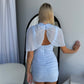 JAYDA MINI DRESS - BABY BLUE