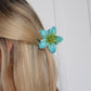 ALINA FLOWER HAIR CLAW - BLUE