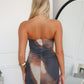 AMARA MAXI DRESS - CHOCOLATE MULTI