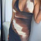 HUDSON MAXI DRESS - BROWN MULTI