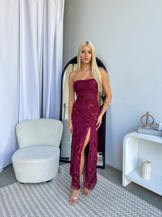 KASSAM MAXI DRESS - WINE