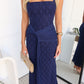 ELSI LACE MAXI DRESS - NAVY