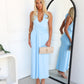 TYLA HALTER MAXI DRESS - BLUE