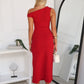 ADELE MIDI DRESS - RED