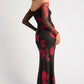 CAMIL MAXI DRESS - WINE FLORAL