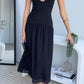 AMBER MIDI DRESS - BLACK