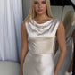 POSAY SATIN MAXI DRESS - CHAMPAGNE