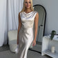 POSAY SATIN MAXI DRESS - CHAMPAGNE
